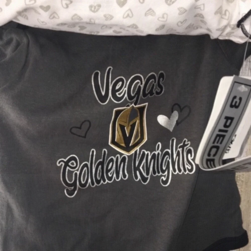 NHL Vegas Golden Knights Baby 3 Piece Onesie Set 18M NWT Hockey Outfit